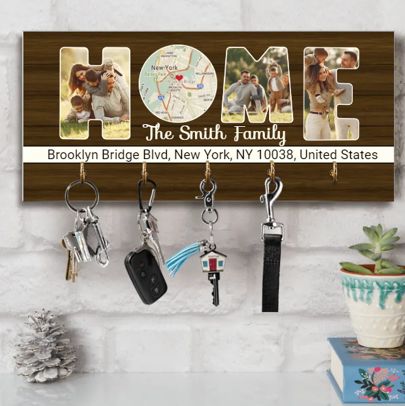 Family Photos Key Holder Hanger