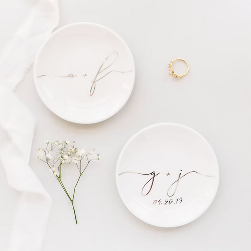 BRIDAL Gift Initial Ring Dish