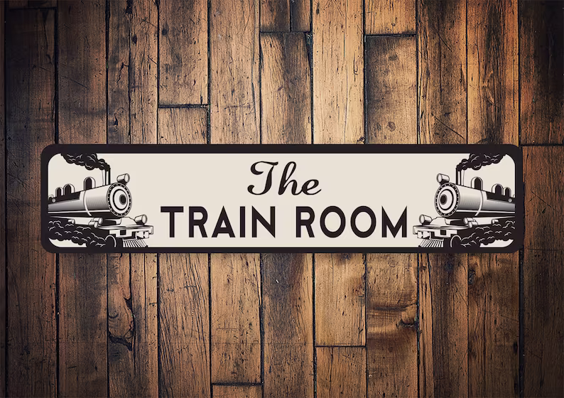 The Train Room Sign