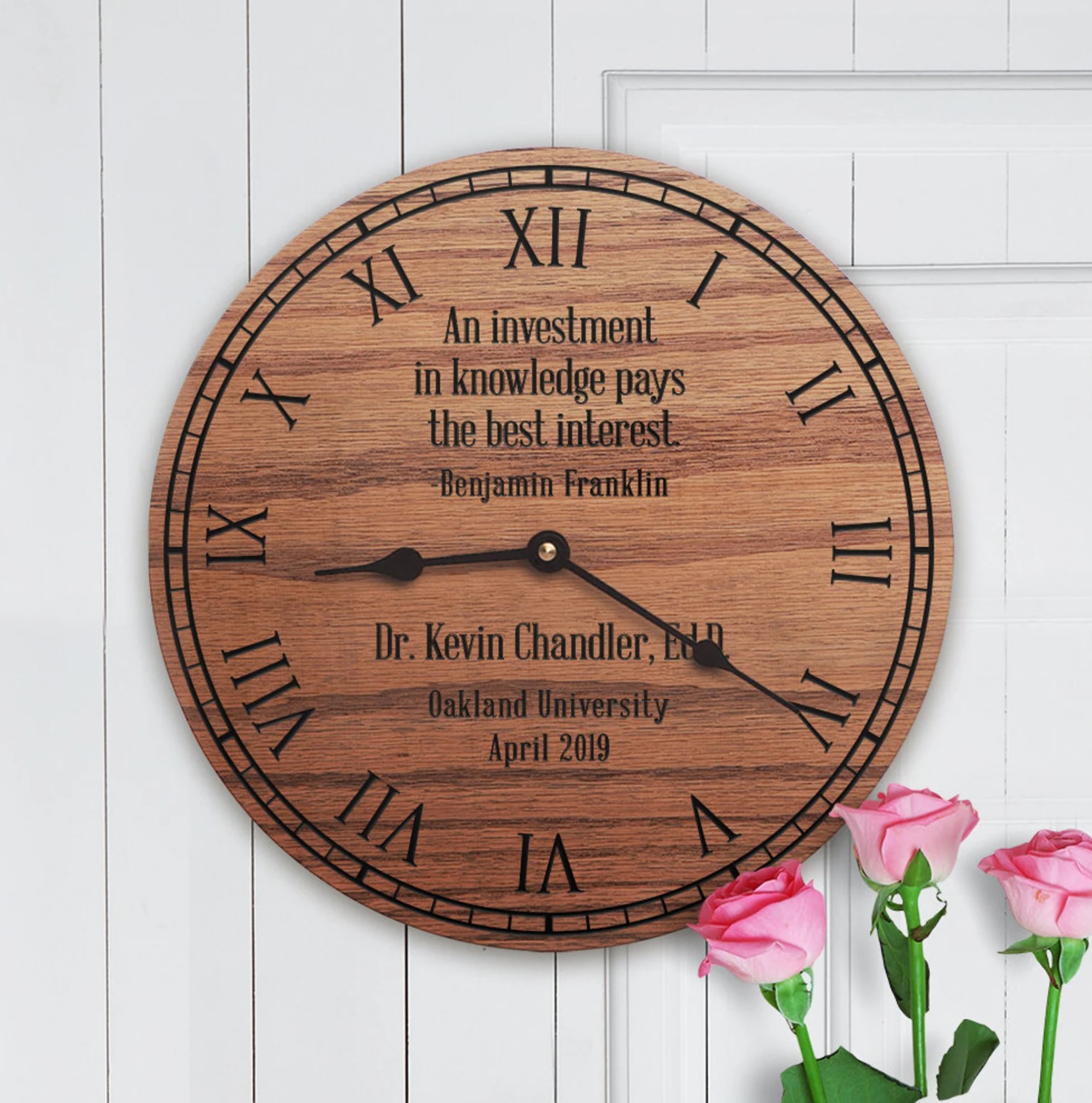 Doctorate Clock Graduation Gift