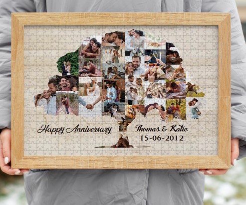 Tree Of Love Custom Photo And Text&nbsp;Puzzles