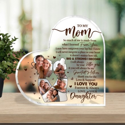 Custom Photo Heart Acrylic Plaque