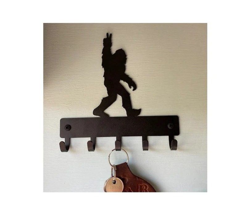 Bigfoot Sasquatch Peace Key Rack