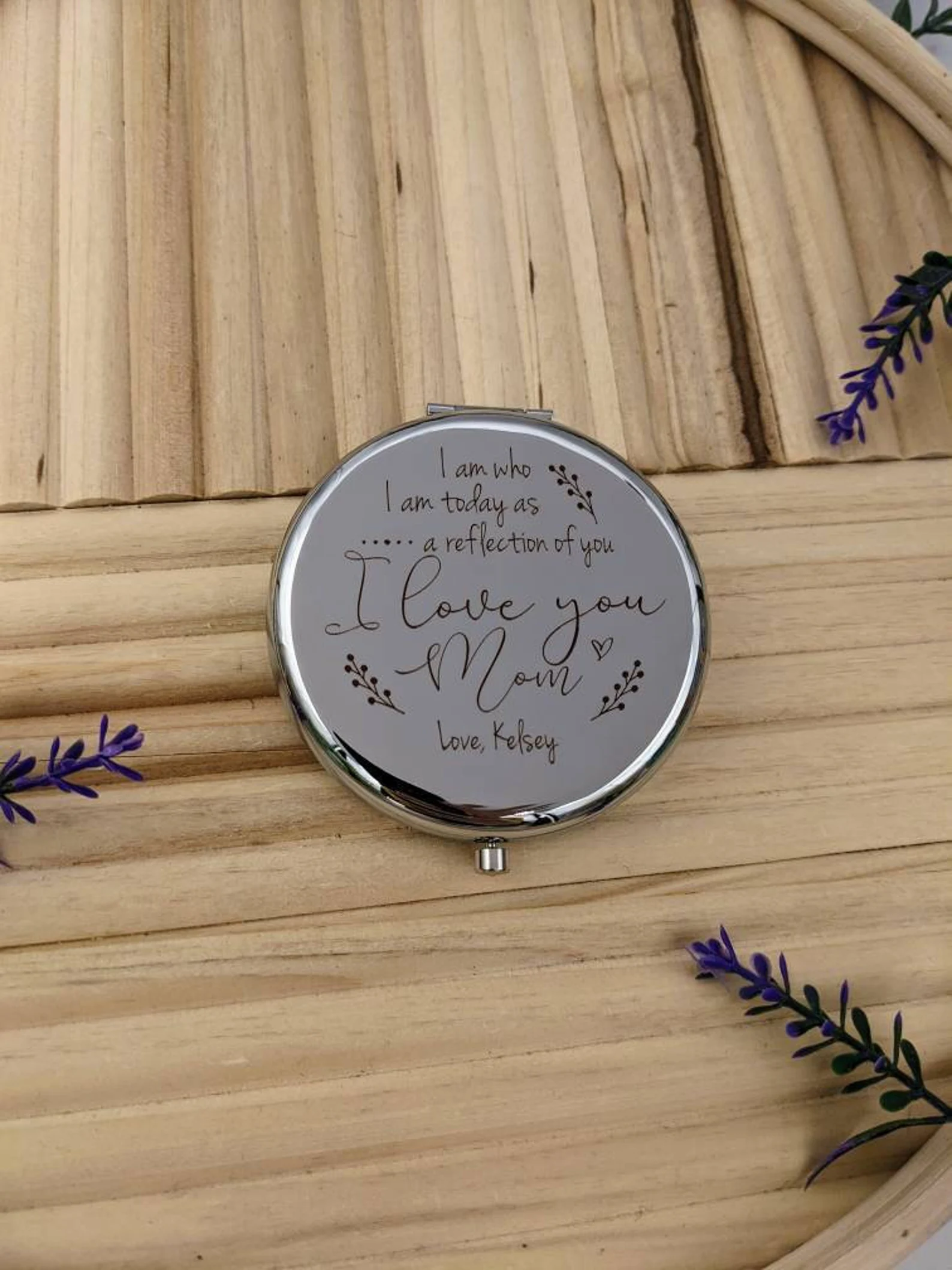 personalized compact mirror