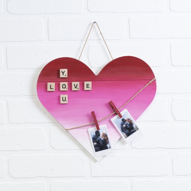 Photo Display Board DIY Heart 