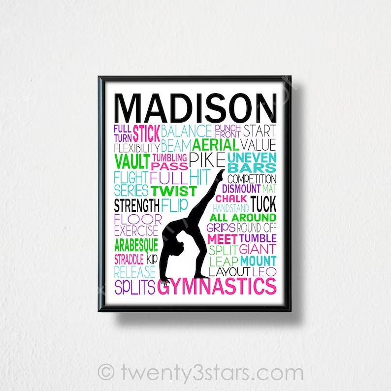 Personalized Gymnastics Poster