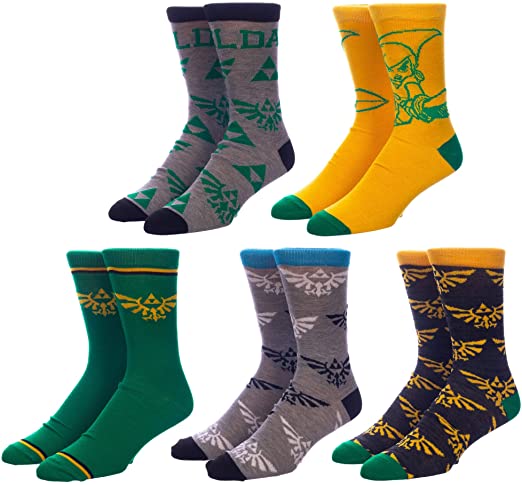 The Legend of Zelda Themed 5 Pack Womens Juniors Ankle Socks : :  Clothing, Shoes & Accessories