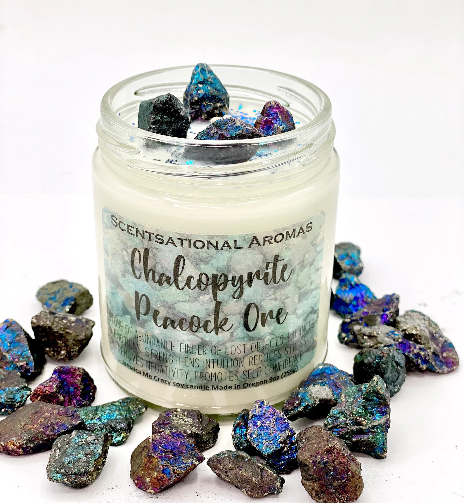 peacocks candle