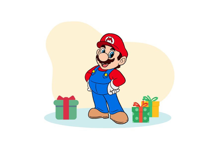 Nintendo Boys' Super Boxer Size 8 Mario 8pk Brief