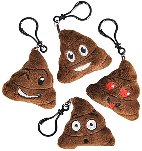 Keychain-made of Poop for Good Luck Lucky Happy Poop Key Ring Unique  Unusual Eccentric Good Energy Funny Fun Gift for Happiness Shit Happens 