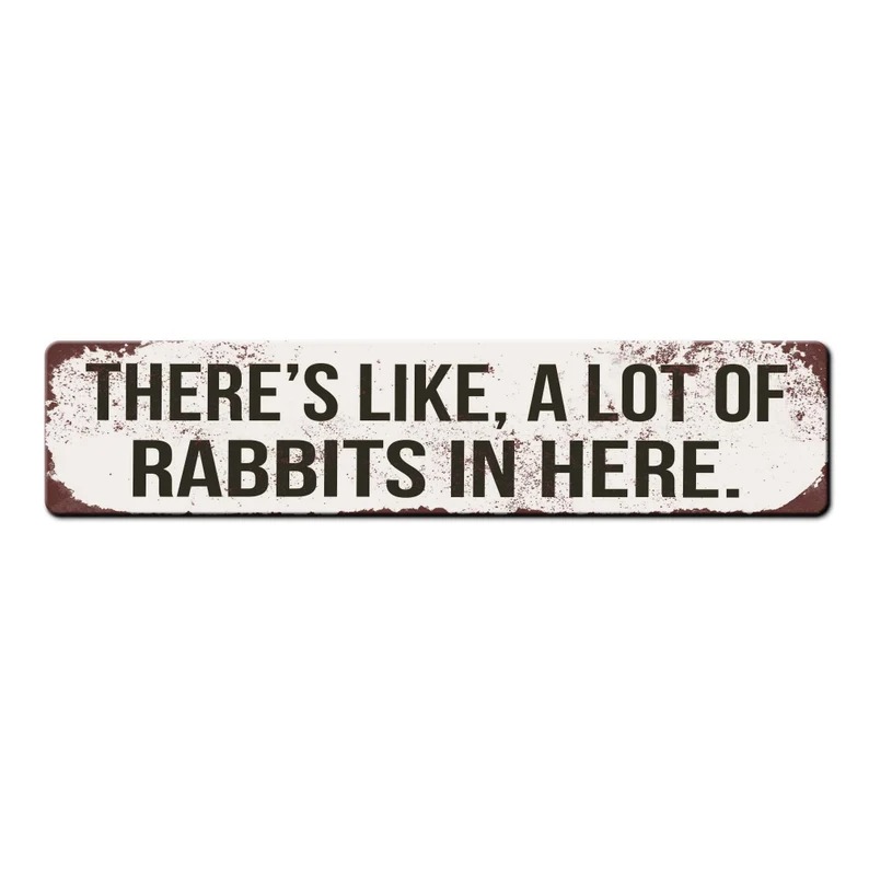 Funny Rabbit House Sign