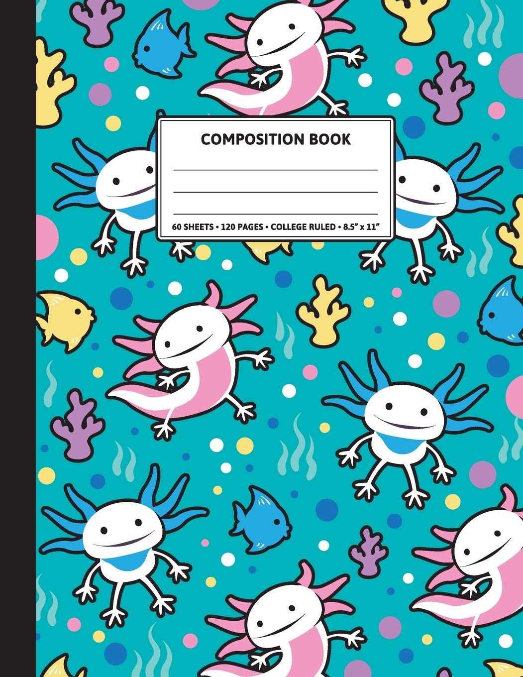 Axolotl Pattern Composition Notebook