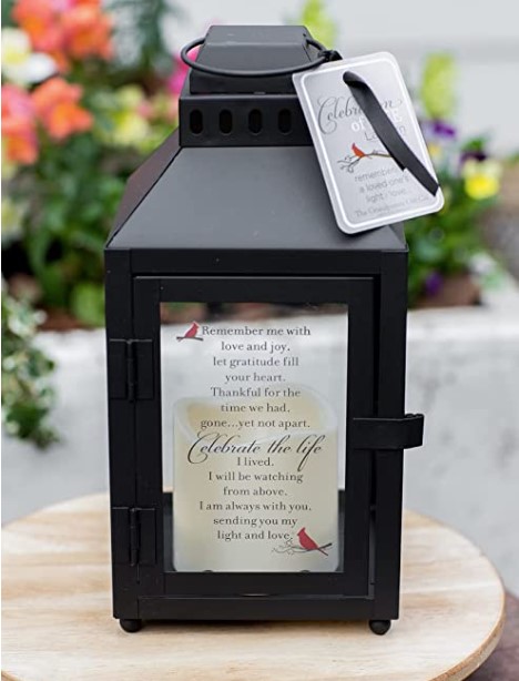 Memorial Lantern with LED Candle