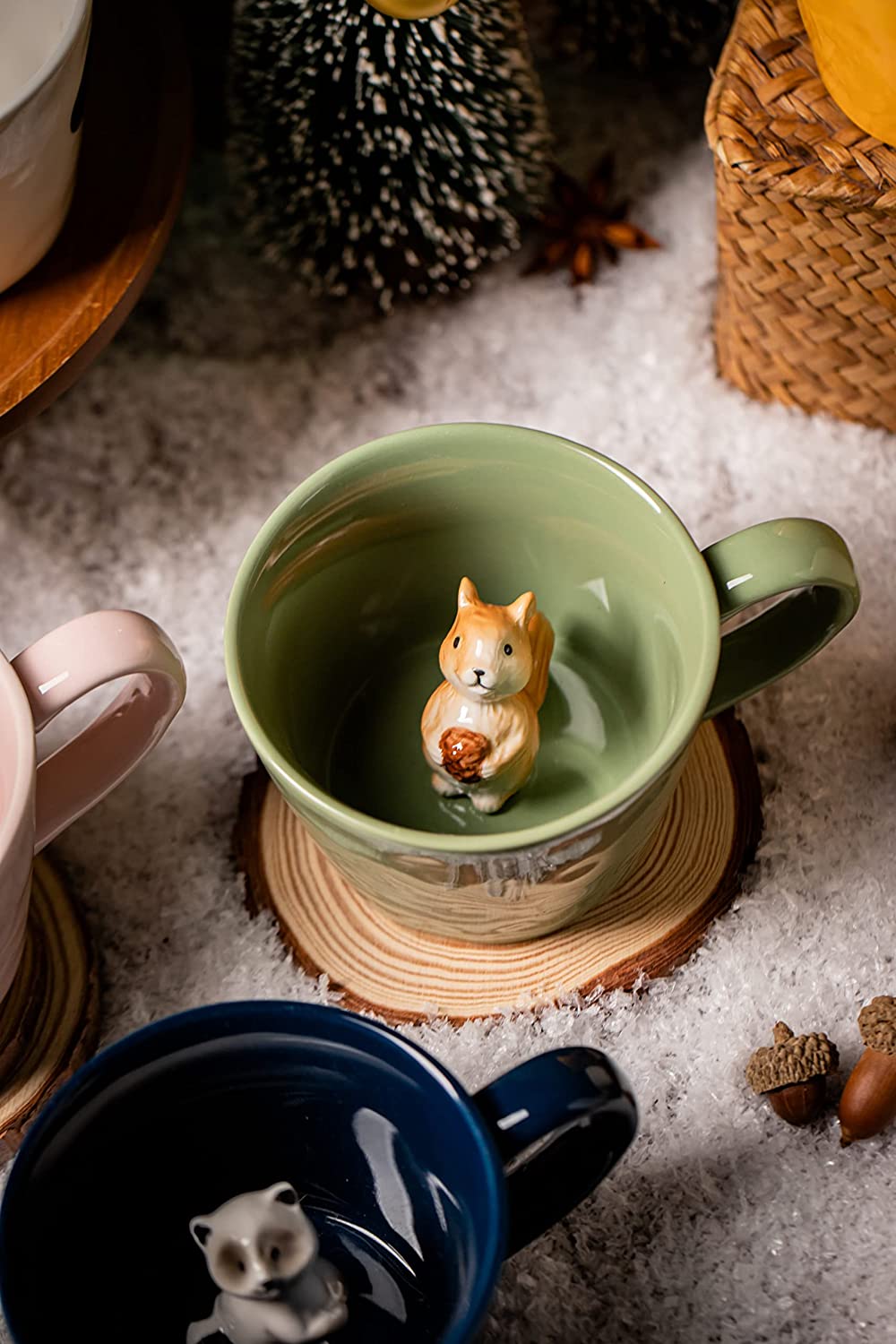 Creature Cups FOX Ceramic Cup (11 Ounce, Red Orange) - Hidden Woodland  Animal Inside Mug - Holiday, Birthday, Housewarming Gift for Coffee & Tea  Lovers