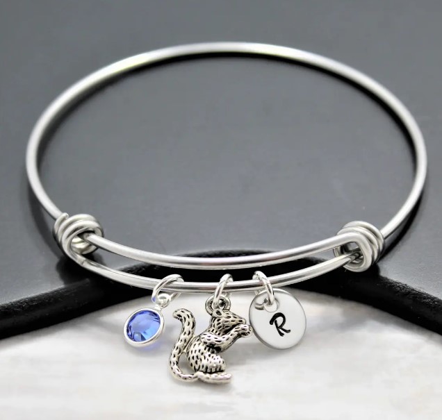 Personalized Squirrel Bangle