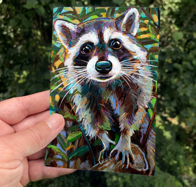 Cute Raccoon Mini Print