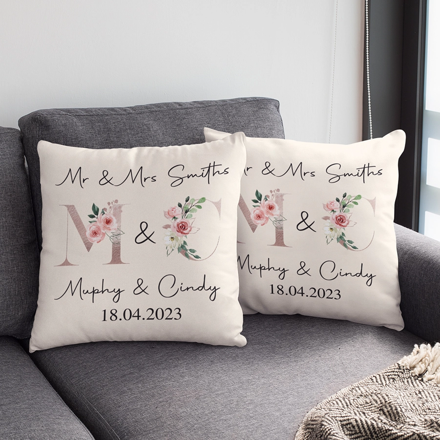 Customized Mr & Mrs Pillow