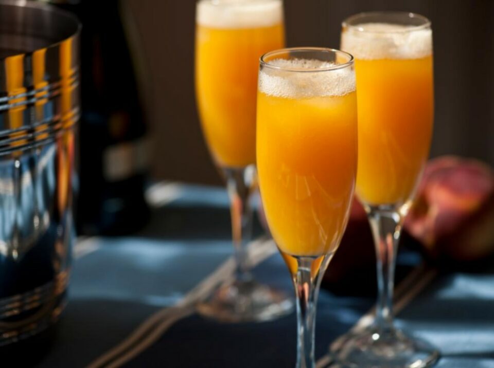 Peach Ginger Bellini