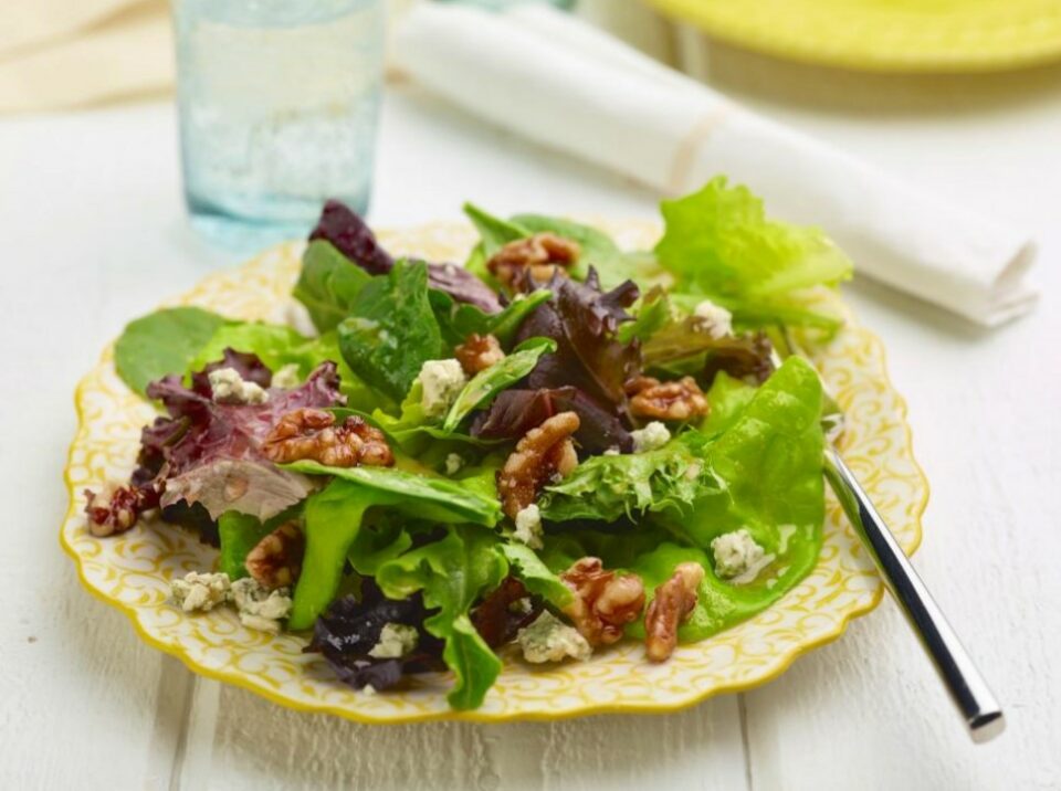 Green Salad with Brown Butter Walnut Vinaigrette