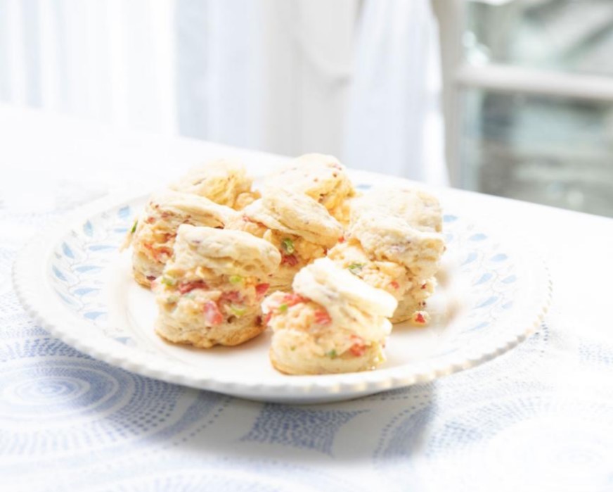 Country Ham Biscuits and Scallion-Pimento Cheese