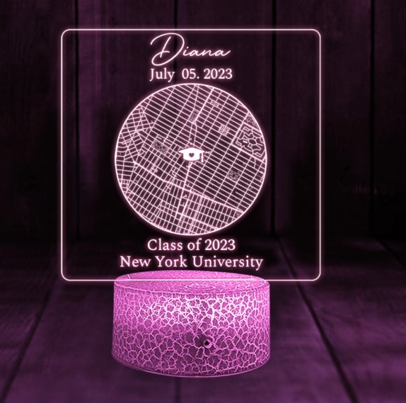 custom map led light