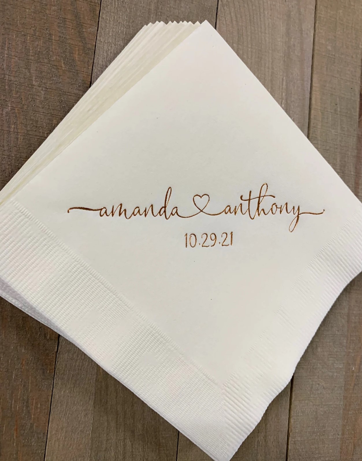 Set of 100 Personalized Wedding Party Monogrammed Name Napkins, Bulk names  napkins