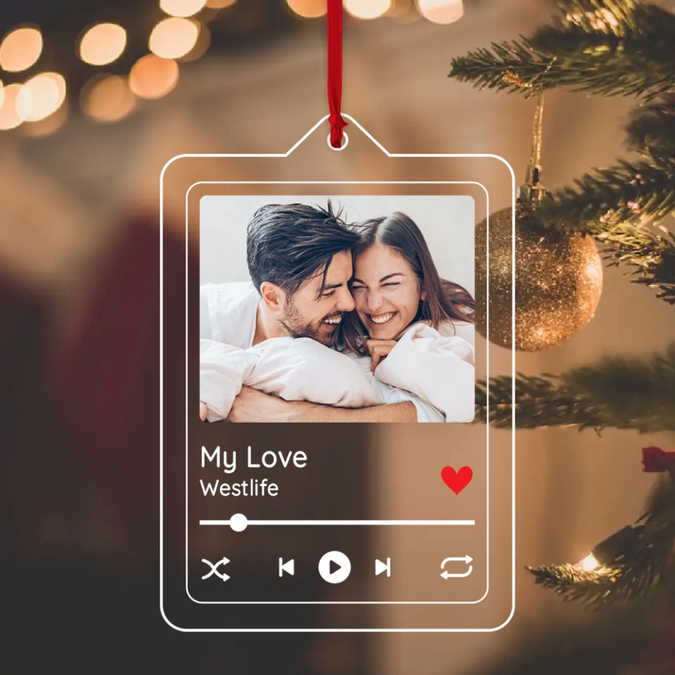 Custom Photo Song’s Name Car Ornament