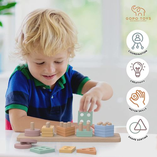 Wooden Sorting and Stacking Toys