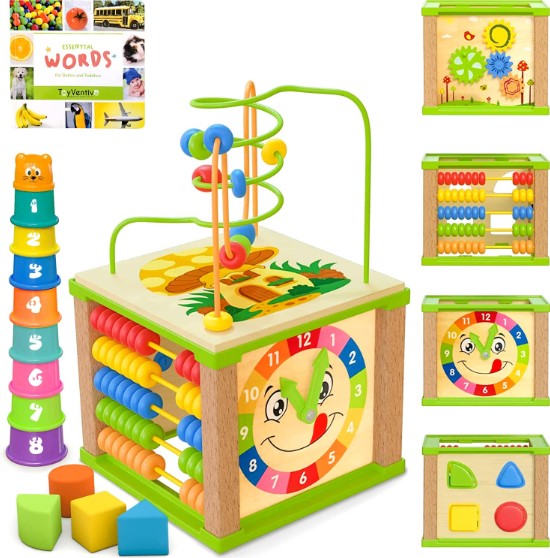 Wooden Kids Baby Activity Cube