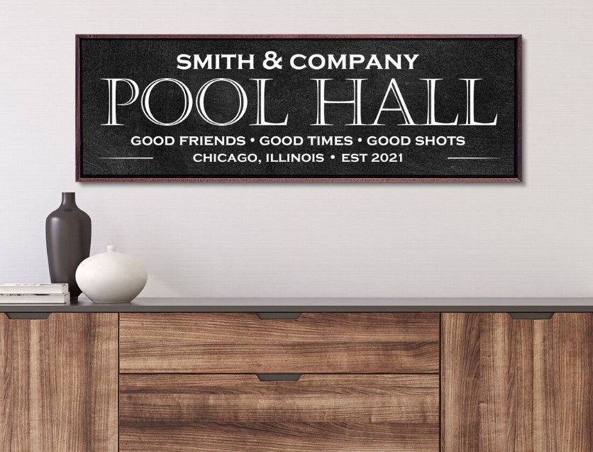 Personalized Pool Hall Sign