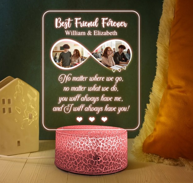 Good Friends Are Like Stars You Don't Always See Them But You Know They're Always There Friend Picture Frame 4x6 inch Unique BFF Birthday Wooden Photo