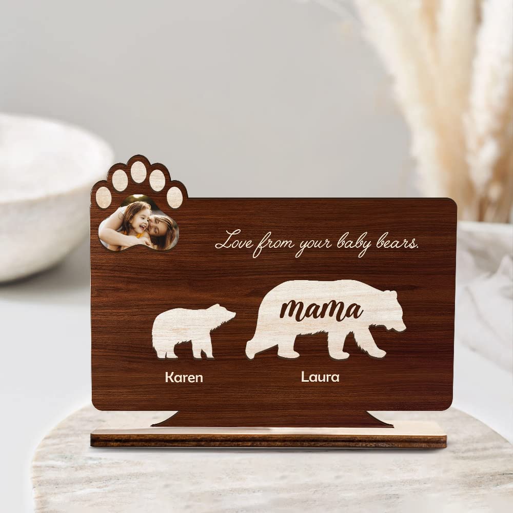 Mama Bear Sign Birthday Present for Mom Momma Bear Gifts Baby Bears With  Mother Gift Christmas Gifts for Mom Mom Birthday Presents 