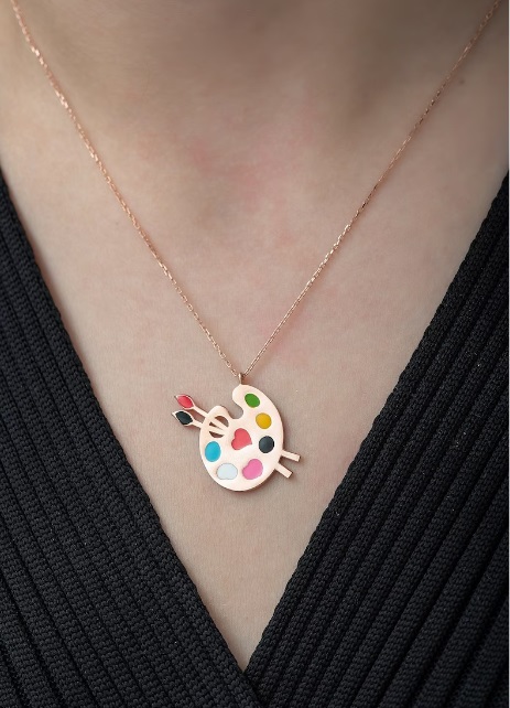 Gifts for Artists  Painters Palette Necklace Best Gifts for