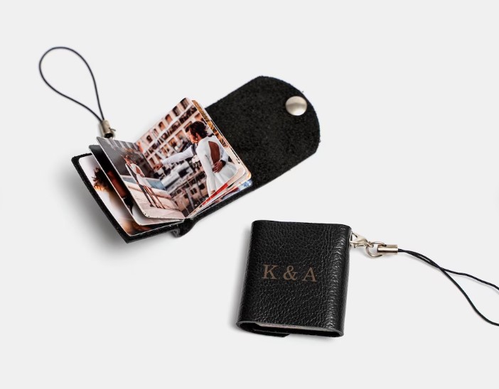 Personalized Leather Photo Keychain