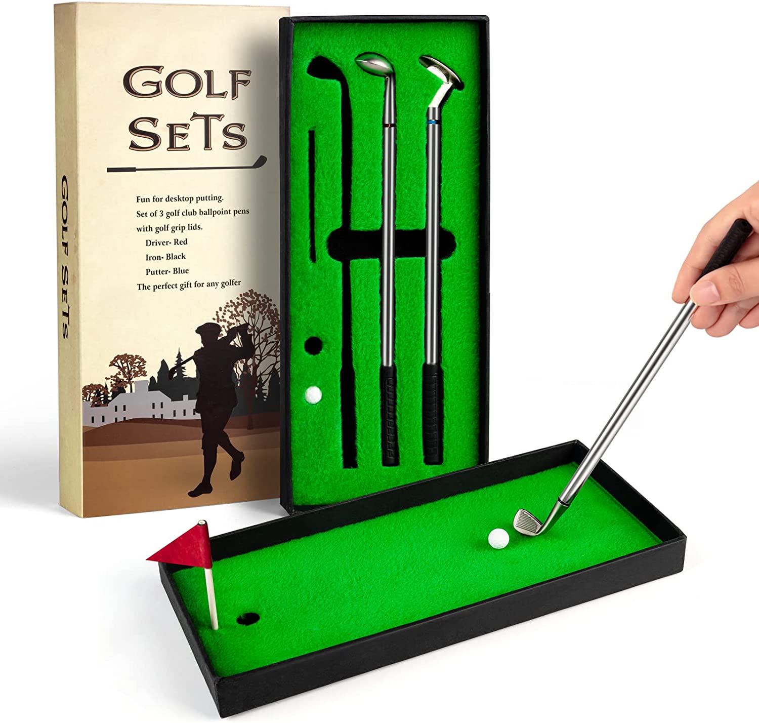 CybGene Funny Golf Gifts Set for Men & Women, Golf Balls Set for