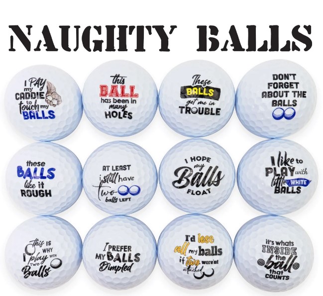 CybGene Funny Golf Gifts Set for Men & Women, Golf Balls Set for