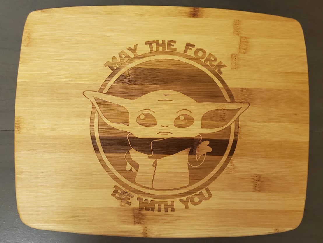 Star Wars Yoda Cook You Must Jedi Cheese Board Cutting Chopping Kitchen  Decor Housewarming Gift the Force Fan Boy Geek Lover 6 X 12 