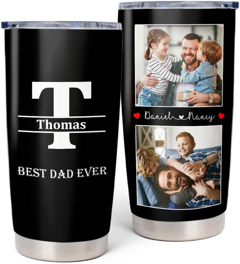 Personalized To My Dad From Son Stainless Steel Tumbler Cup Wood Father And  Son Best Friend For Life Dad Fathers Day Birthday Christmas Travel Mug 