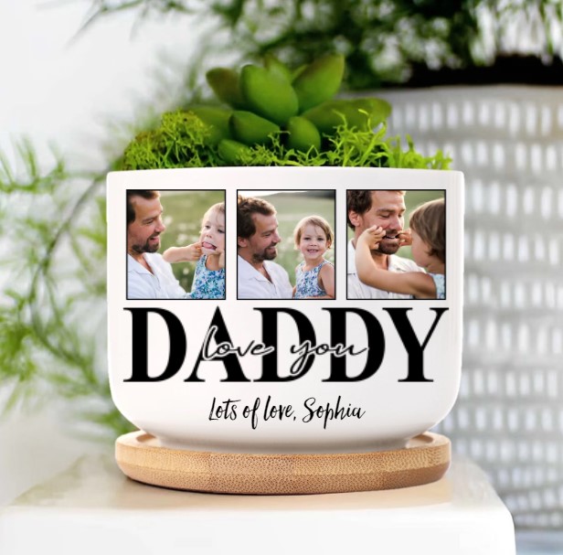 Papa Mug Succulent Garden