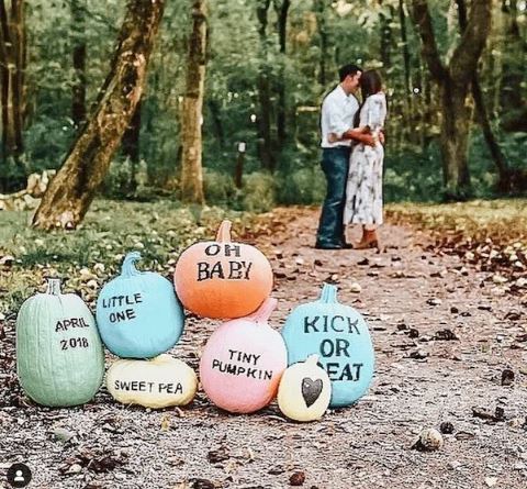 halloween pregnancy announcement