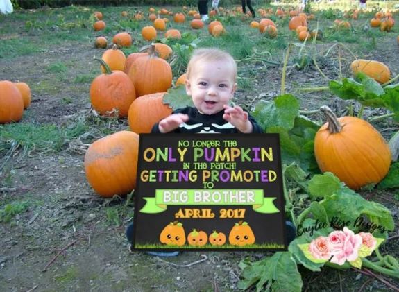 halloween pregnancy announcement