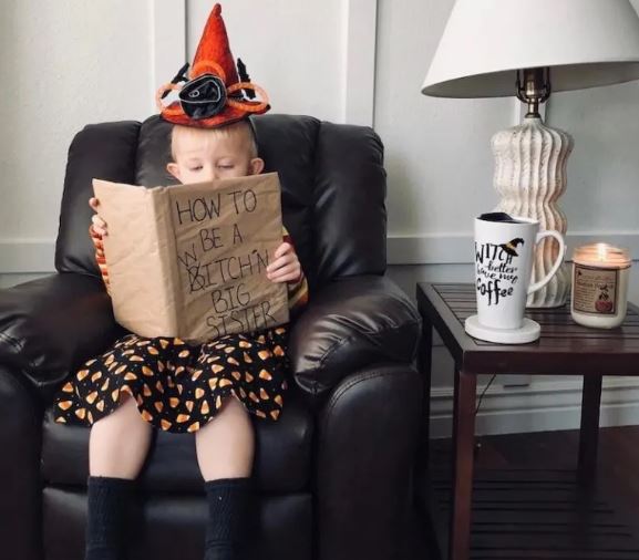 halloween pregnancy announcement