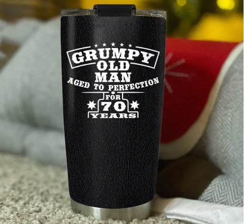 70th Birthday Gift For Men, Aged To Perfection 1952 Custom Name Tumbler,  Dad, Brother, Grandpa Birthday Present Idea, Vintage Retro Cup from Dancing  Canary