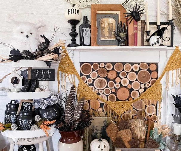 Halloween Mantel Decor