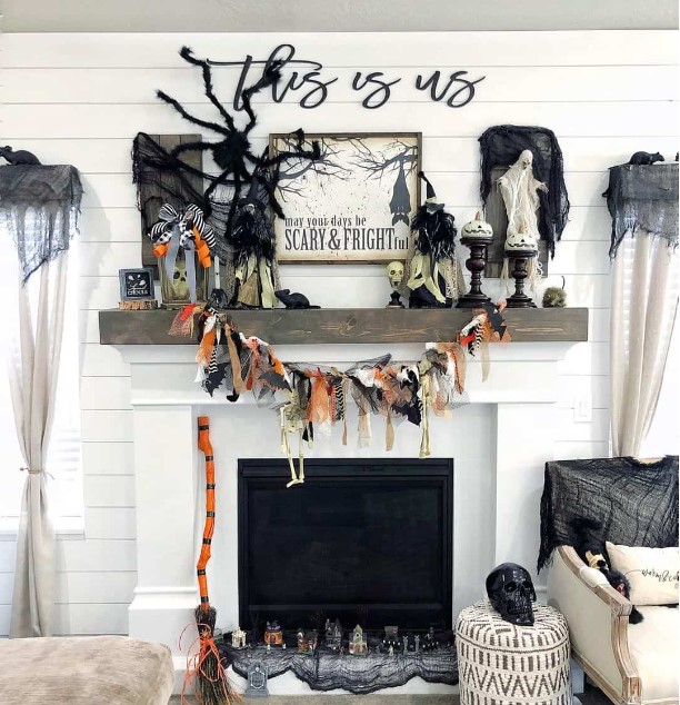 Halloween Mantel Decor