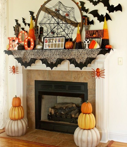 Halloween Mantel Decor