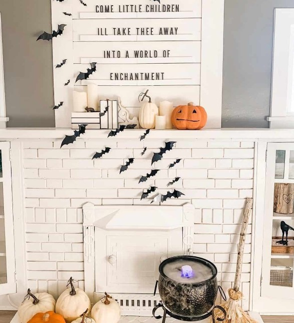 Halloween Mantel Decor