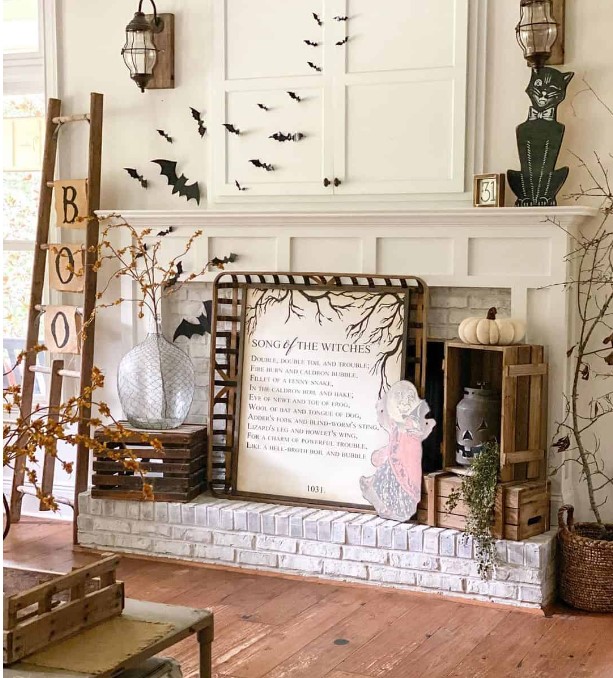 Halloween Mantel Decor