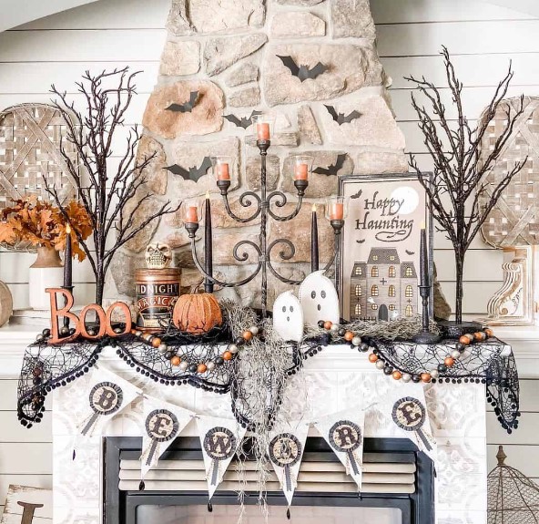 Halloween Mantel Decor