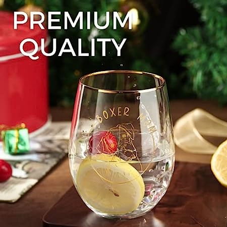 Wine Glass with Boxer Pattern